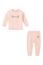 Kids Logo-Print Cotton Tracksuit Set