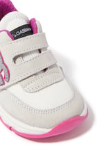 Kids Logo Panelled Mesh Sneakers