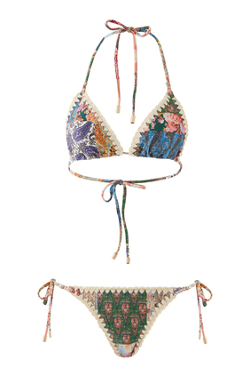 Devi Crochet Edge Bikini Set