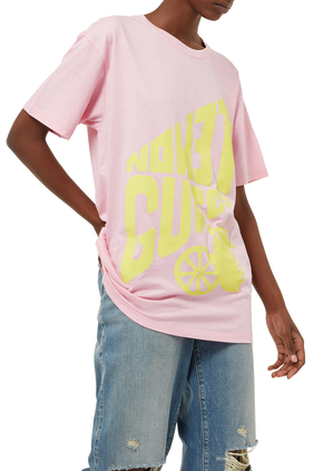 'Lemon Gucci' Print Cotton T-shirt