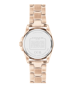 Greyson Rose-Tone IP Watch with Rose-Tone Sunray Dial, 28mm