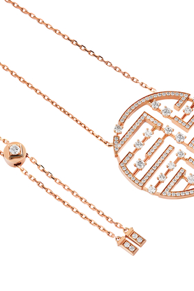 Avenues Luxe Opera Chain Necklace, 18k Rose Gold & DIamonds