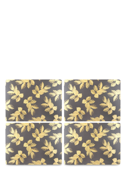 Etched Leaves Placemats, Set of 4