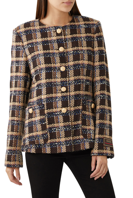 Tartan Tweed Wool Jacket