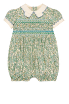 Ivy and Flowers Cotton Romper