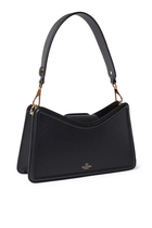 VLogo Leather Shoulder Bag