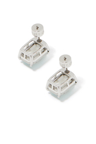 Emerald Cut Crystal Stud Earrings