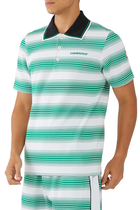 Striped Interlock Polo Shirt
