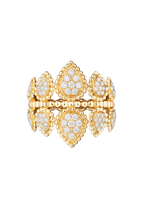 Serpent Boheme Multi-Motif Ring, 18k Yellow Gold & Diamonds