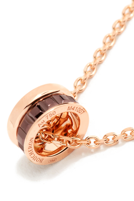 Quatre Classique Mini Pendant, in Yellow Gold, Pink Gold and Brown PVD