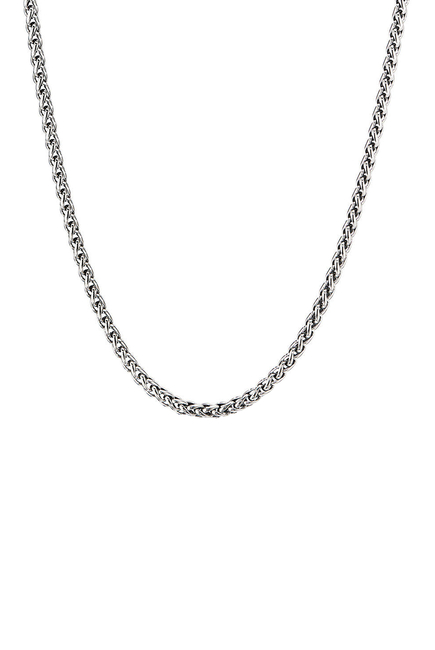 24in Wheat Chain Necklace, Sterling Silver