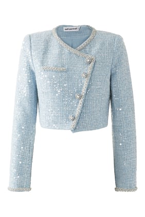 Sequin Boucle Cropped Jacket
