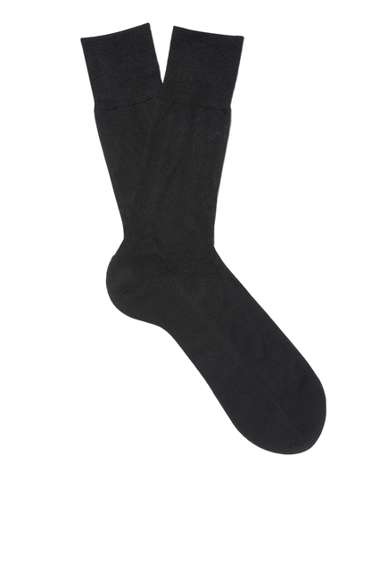 Falke Black Silk Socks