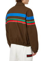 Cotton Logo Stripe Jacket