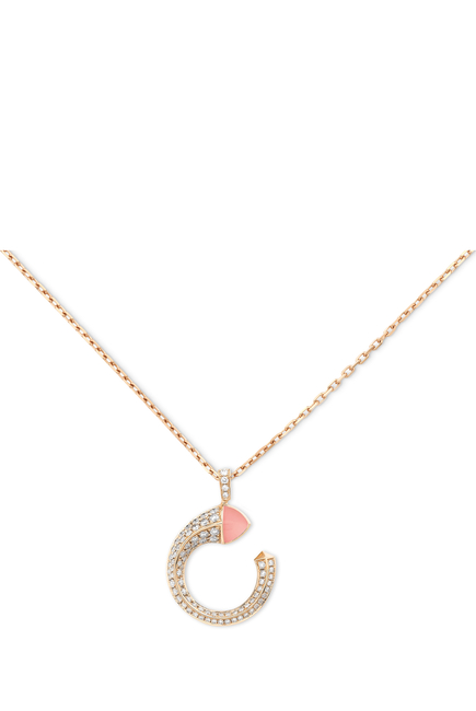 Cleo Venus Pink Opal & Rose Gold Pendant