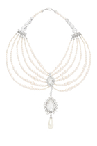 Pearl Necklace with Crystal Embellishment