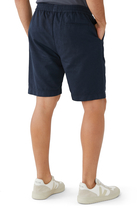 Drawstring Cotton-Linen Shorts