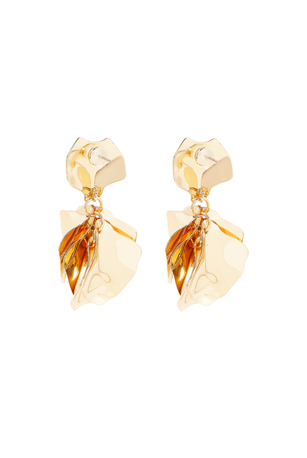 Ruellia Earrings, 14k Gold Plated
