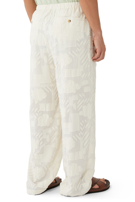 Embroidered Cotton Pants