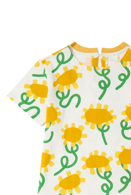 Kids Sunflower Cotton Dress