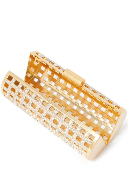 Aviary Crystal-Embellished Clutch