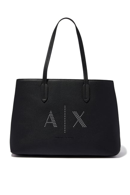 AX Stud Logo Tote Bag
