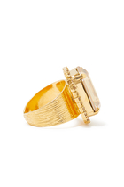 Lydia Cocktail Ring, Brass, 18k Gold/Rhodium Plating & Crystals