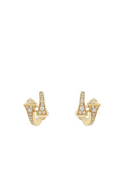Cleo Diamond & Yellow Gold Huggie Earrings