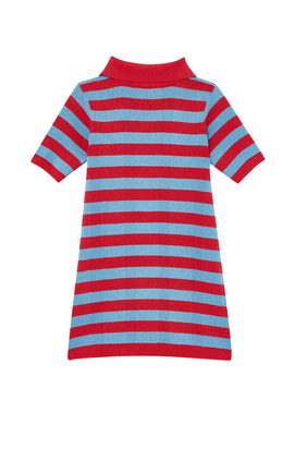 Viscose Lamé Dress With Stripes