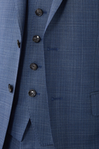 Three-Piece Slim-Fit Checked Suit
