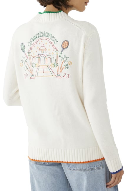 Casa Embroidered Knit Cardigan