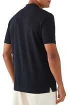 Micro Eagle Logo Cotton Polo Shirt