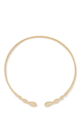 Serpent Bohème multi-motif choker, paved with diamonds, in yellow gold
