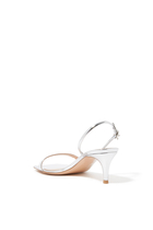 Ribbon Kitten 55 Metallic Leather Sandals