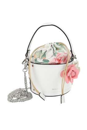 Flower-Charm bucket bag