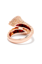 Toi Et Moi Serpent Boheme Ring, 18k Pink Gold & Rhodolite Garnet