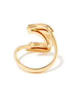 Arabic Silhouette Ring, 18K Yellow Gold & Diamonds