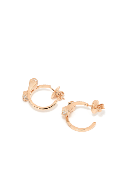 Cleo 18K Rose Gold & Full Diamond Earrings