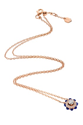 Lapis Lazuli and Diamond Necklace, 18k Rose Gold