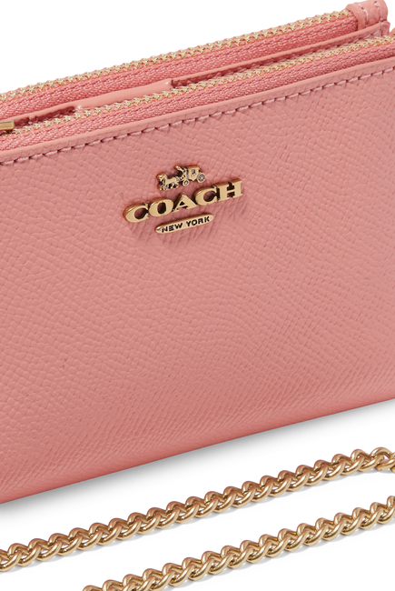 Buy Coach Zip Chain Card Case in Crossgrain Leather for Womens |  Bloomingdale's UAE