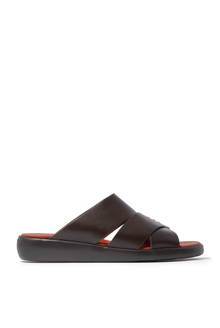 Arabic-Inspired Nappa Calfskin Leather Sandals