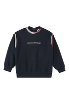 Kids Logo-Embroidered French Terry Oversized Sweatshirt