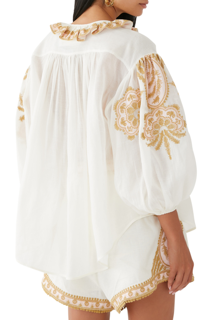 Waverly Embroidered Ramie Shirt