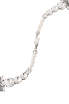 Pearl Necklace with Crystal Embellishment