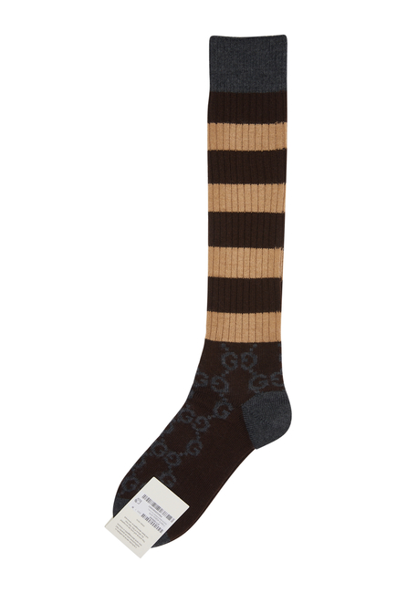 GG Stripes Long Socks