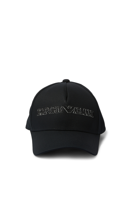 Baseball Cap with Embroidered Oversized Eagle