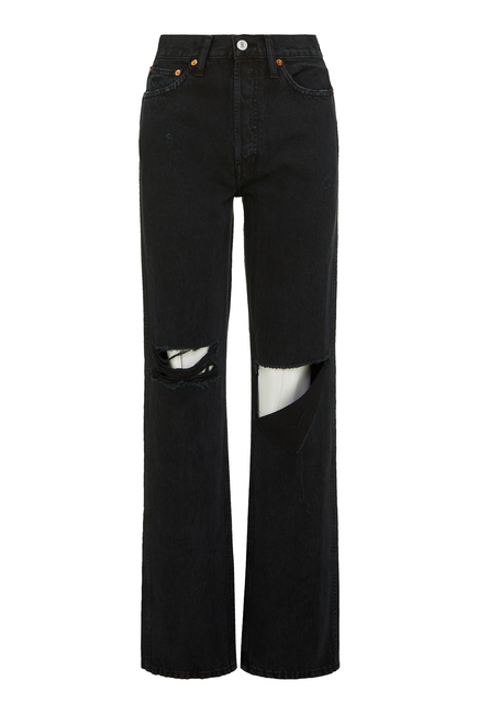 High-Rise Straight Jeans