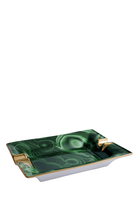 Malachite Porcelain Ashtray