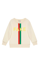'Fake/Not' Print Sweatshirt