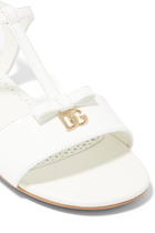 Kids Logo Patent Leather Sandals